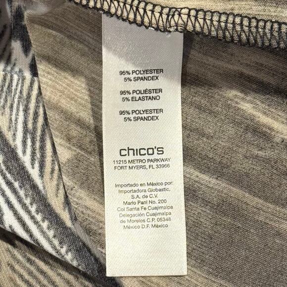 Chicos Dress Maxi Leopard Boho Empire Waist Vacation Festival Neutral 2 Large 12 - Picture 3 of 6